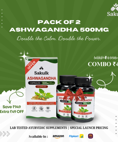 Ashwagandha 500mg ( Pack of 2 )