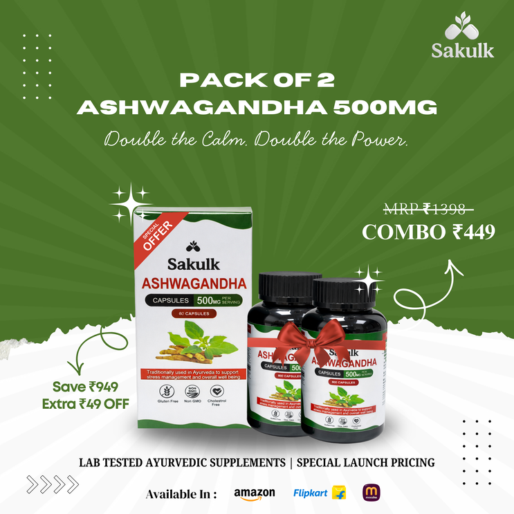 Ashwagandha 500mg ( Pack of 2 )