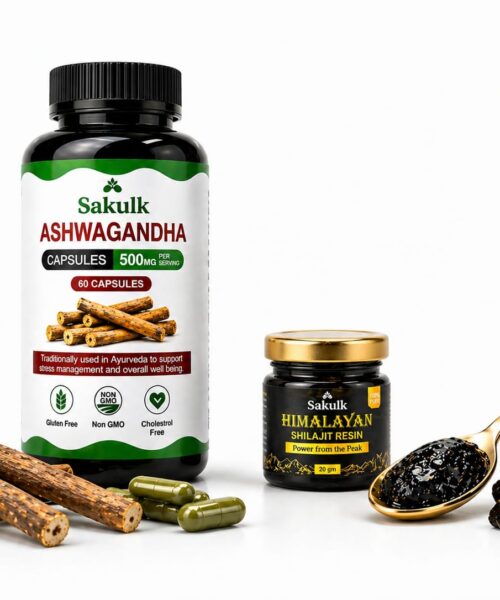 Shilajit Resin 20g + Ashwagandha 500mg