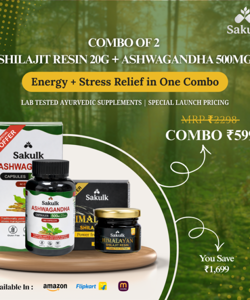 Shilajit Resin 20g + Ashwagandha 500mg